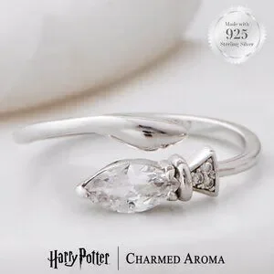 Harry Potter Nimbus 3000 Broom Ring, solid 925 Sterling Silver, 10k gold  finish